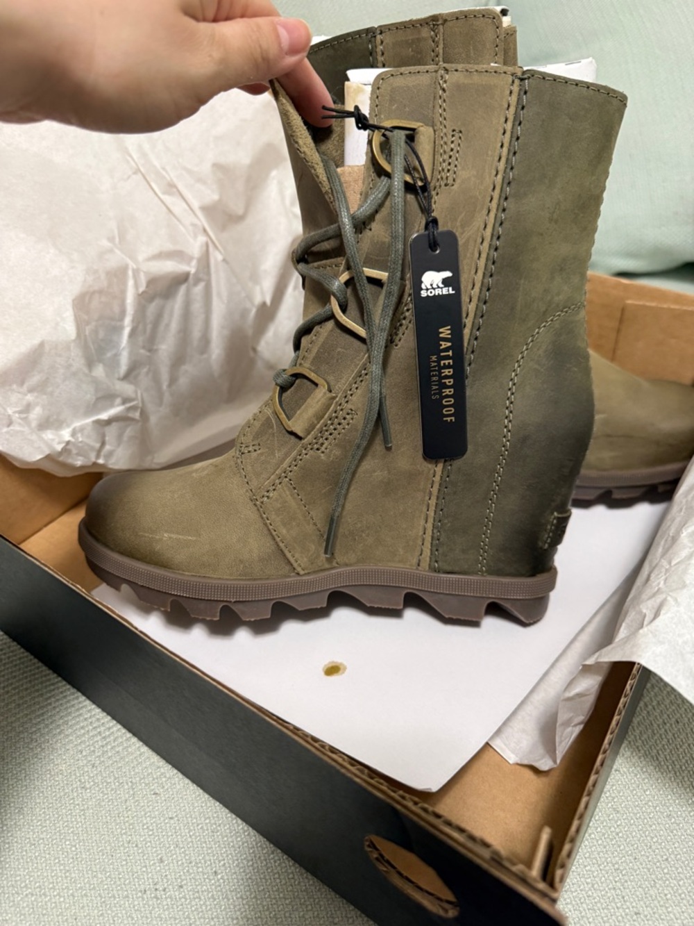 Sorel Joan of Arctic Wedge II Boots Alpine Tundra size 5 - Picture 9 of 10